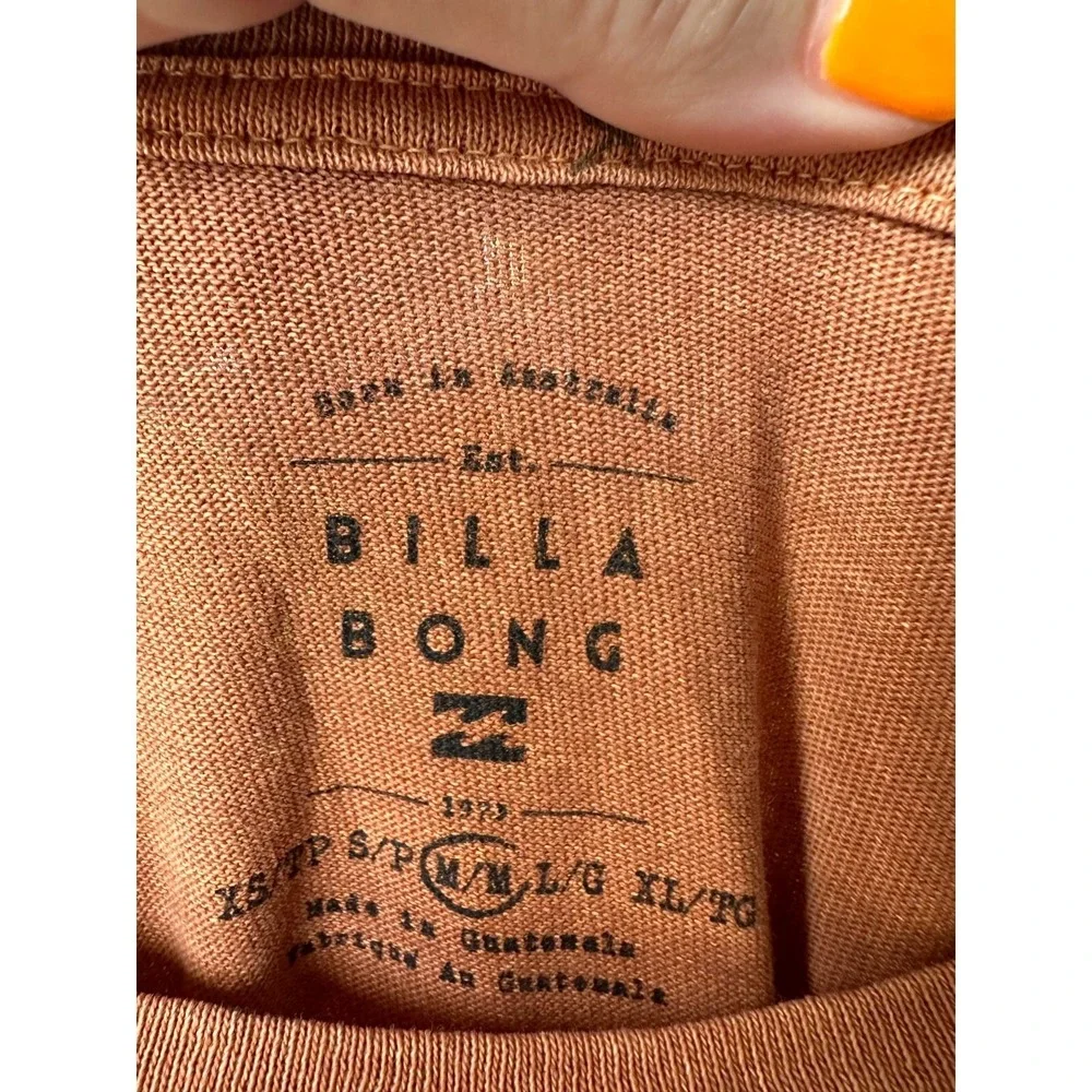 Billabong‎ Mens Orange Desert Joshua Tree Graphic Tee Shirt Mens Medium